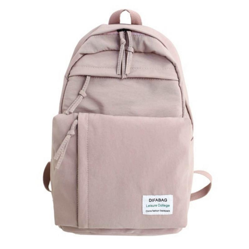 Women's Nylon Waterproof Travel Backpack With Zip Pockets