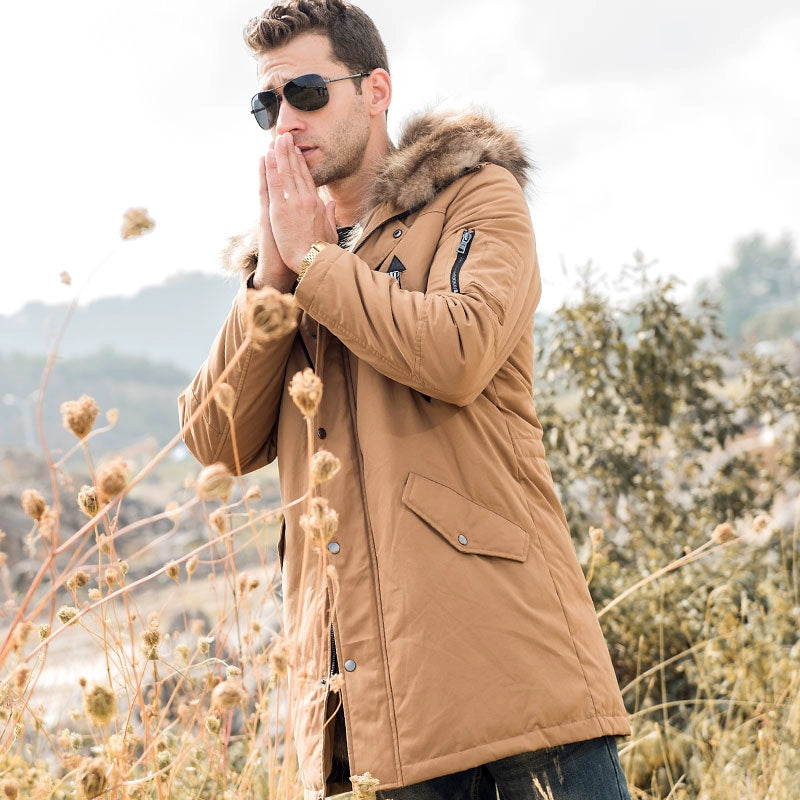 Men's Winter Warm Fur Parka