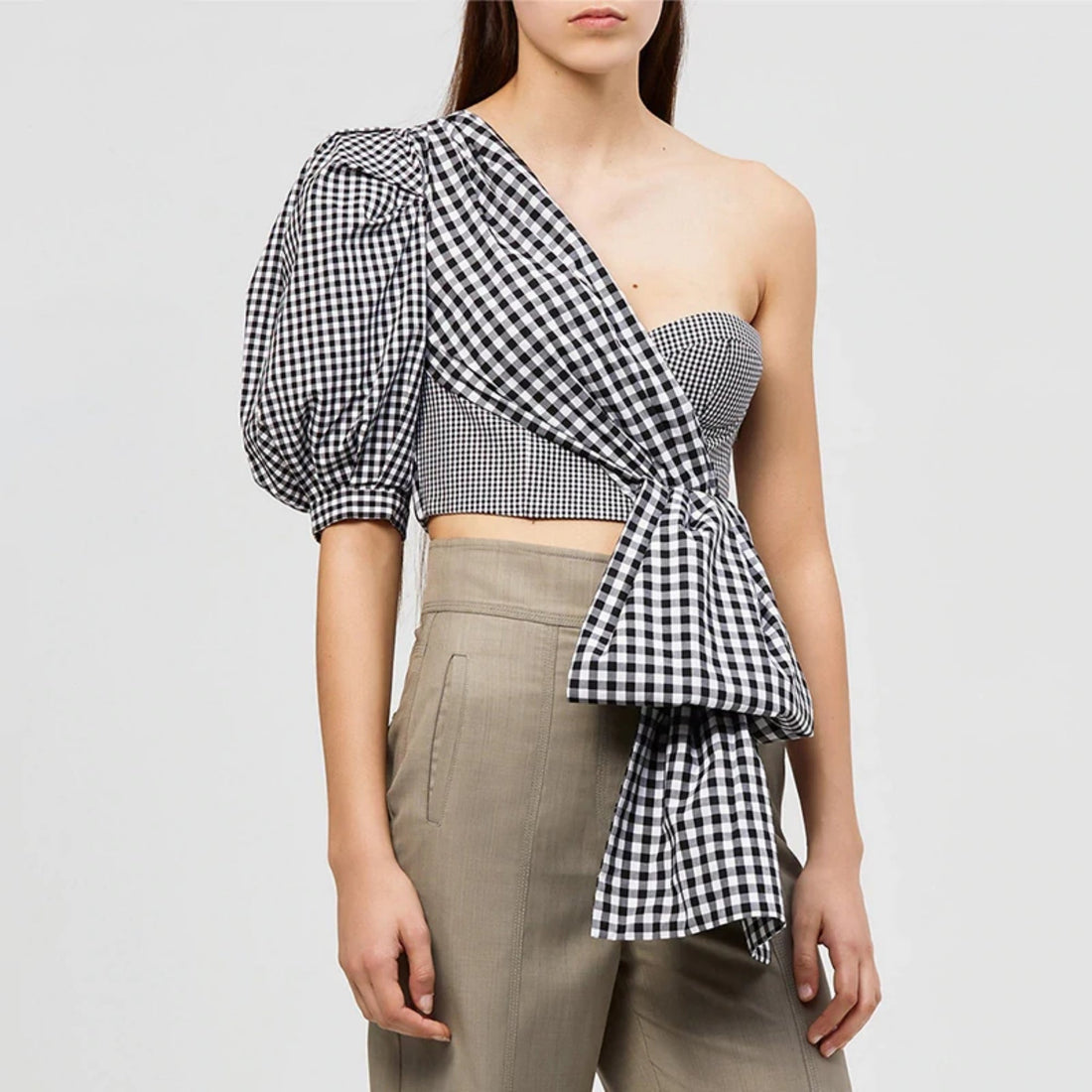 Women's Off-Shoulder Polyester Crop Top