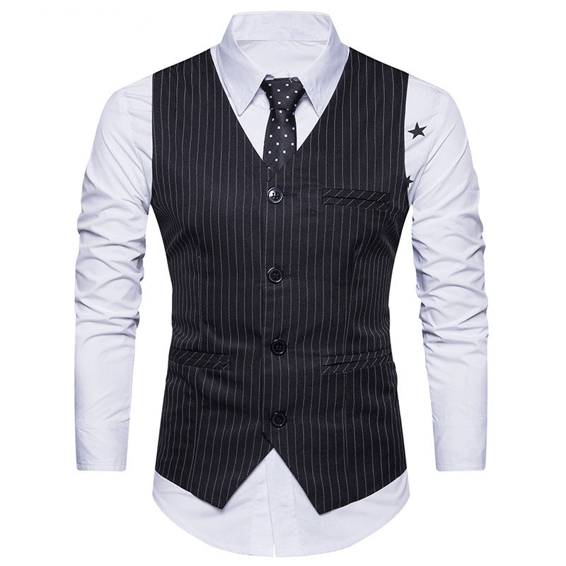 Men's Spring Striped Slim Fit Vest