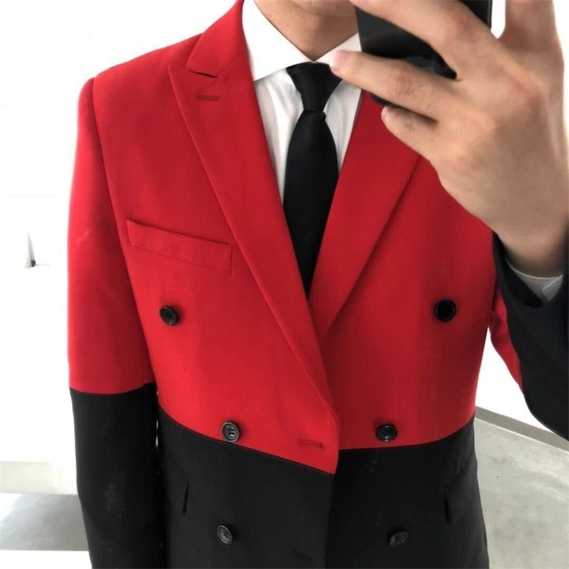 Men's Slim Fit Double Breasted Blazer