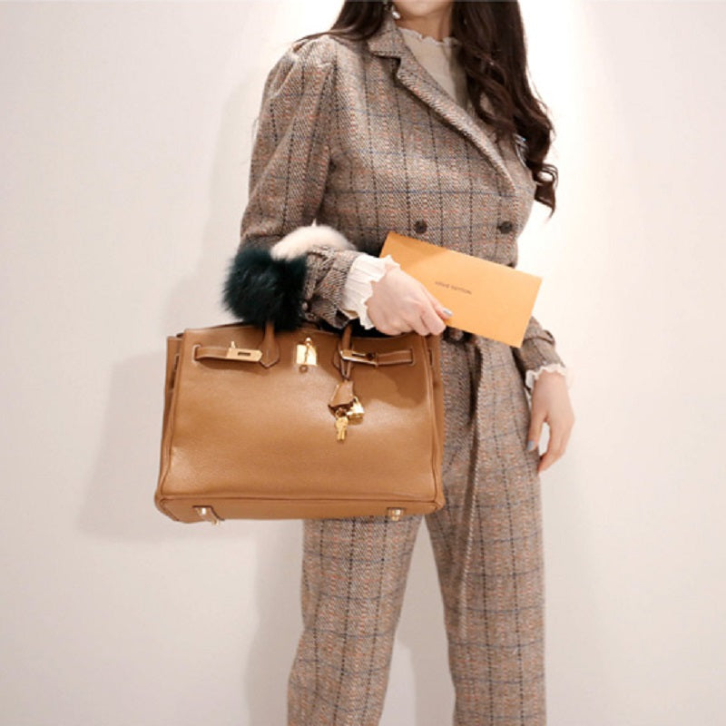 Women's Spring/Autumn High-Waist Wool Two-Piece Suit