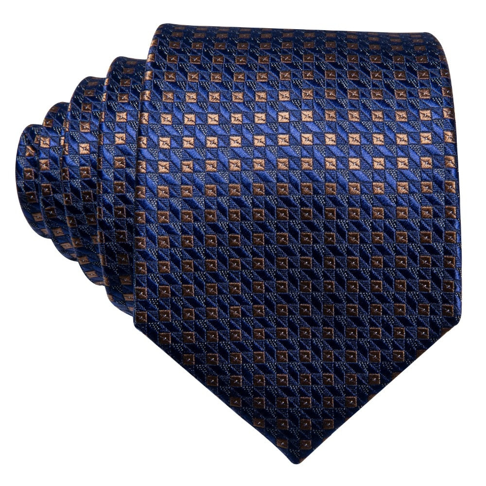 Men's Silk Tie With Cufflinks And Handkerchief