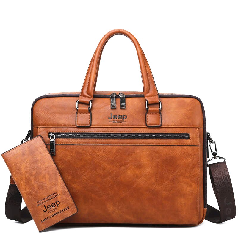 Men's Leather Briefcase For A4 Documents