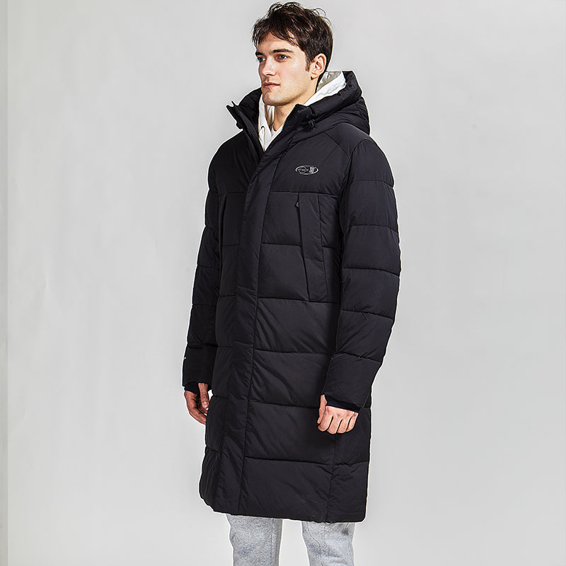 Men's Winter Casual Warm Hooded Long Parka With Pockets