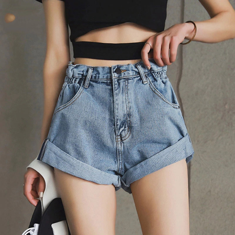 Women's Summer Casual Vintage High Waist Denim Shorts