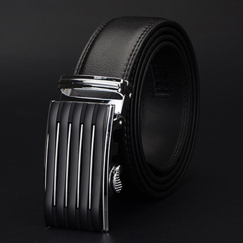 Men's Casual Genuine Leather Belt With Automatic Buckle