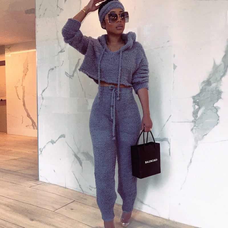 Women's Autumn Casual Knitting Two-Piece Jumpsuit