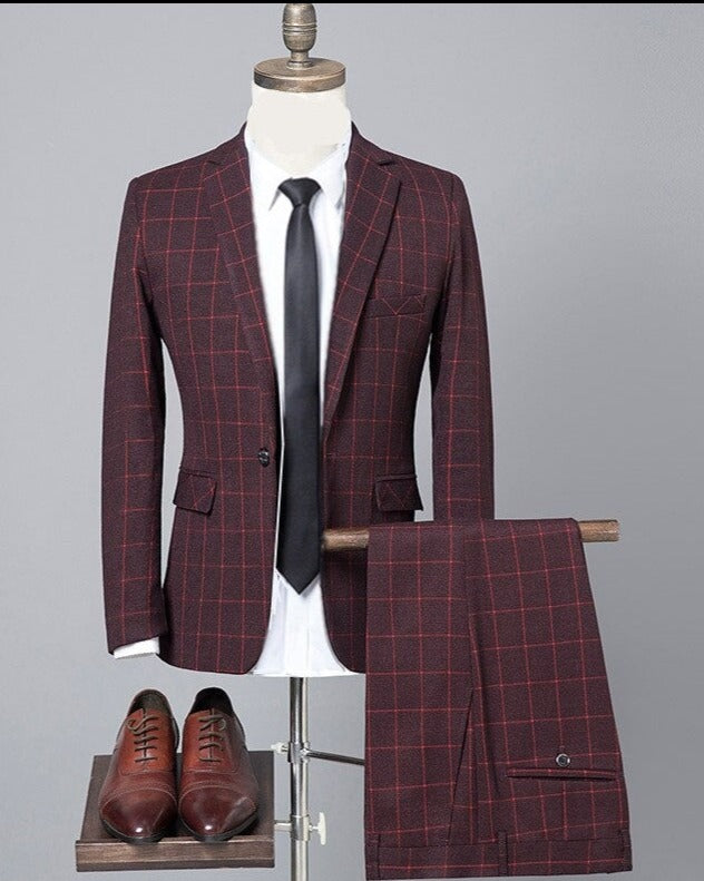 Men's Spring/Autumn Three-Piece Suit Set | Jacket & Pants & Vest