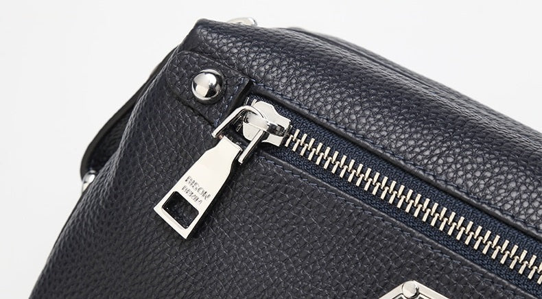 Men's Genuine Leather Clutch With Zipper