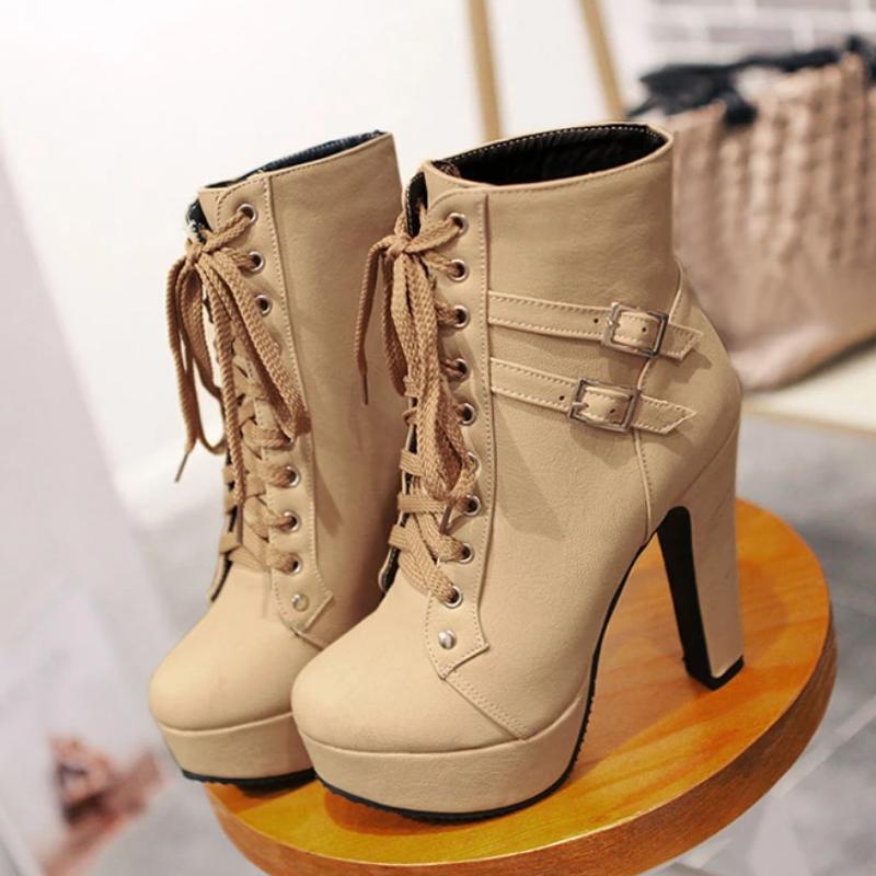 Women's Spring/Autumn High Heel Ankle Boots