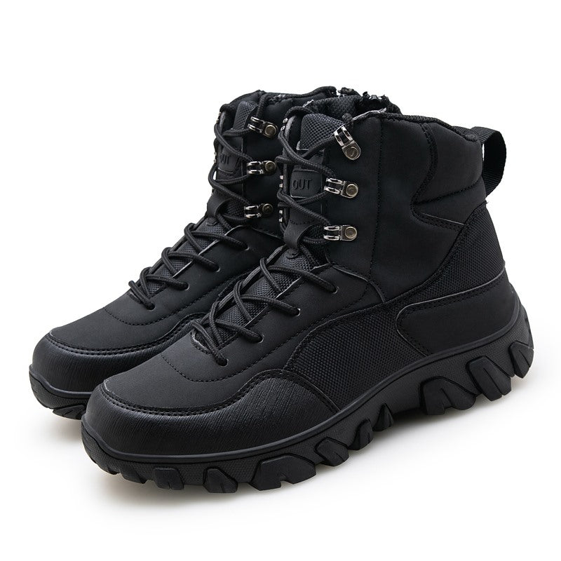 Men's Winter Tactical Military Combat Suede Leather Boots