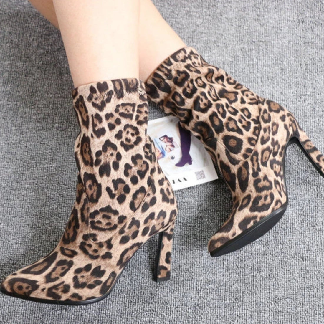 Women's Spring/Autumn Suede Ankle Boots With High Heels