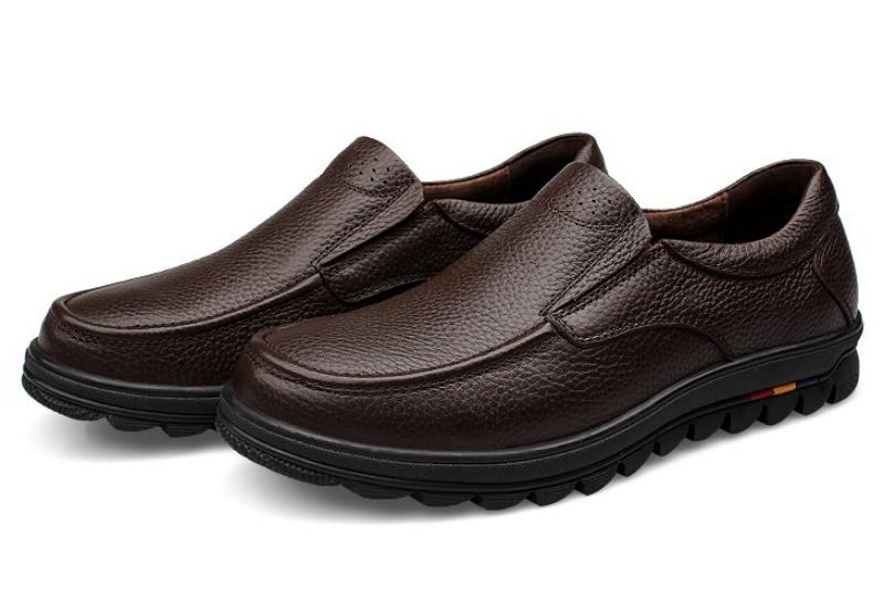 Men's Genuine Leather Loafers | Plus Size