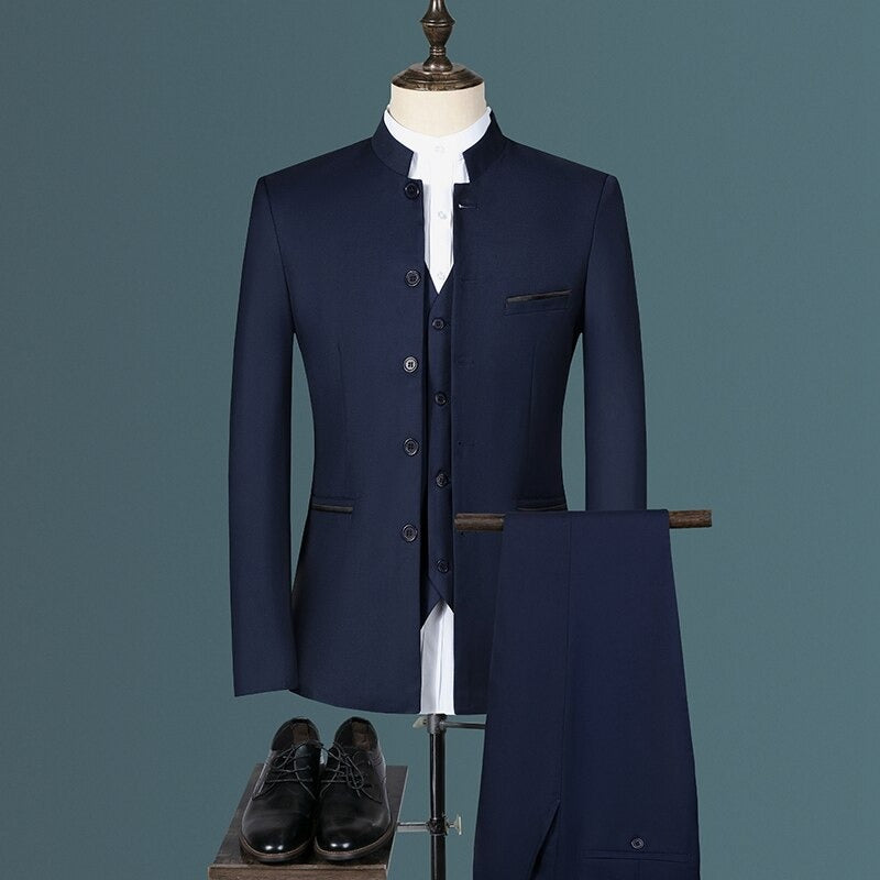 Men's Wedding Three-Piece Suit Set | Jacket & Pants & Vest