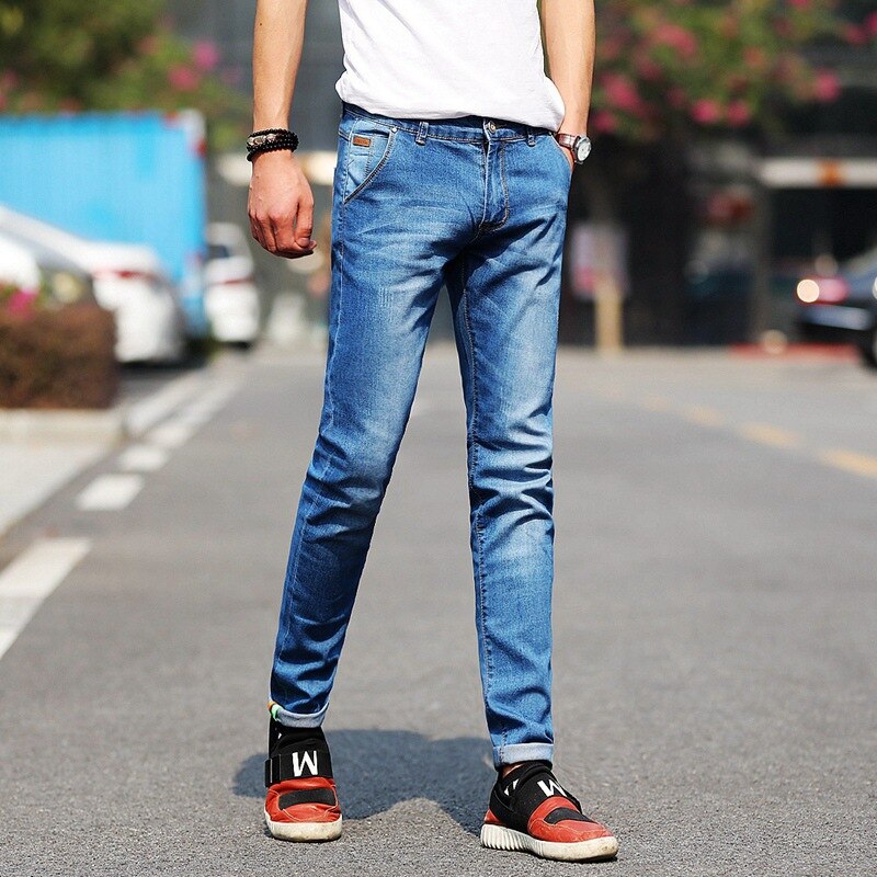Men's Spring/Autumn Casual Stretchy Skinny Jeans With Pockets