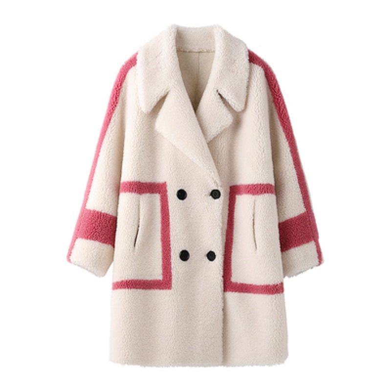 Women's Autumn/Winter Casual Warm Coat With Sheep Fur