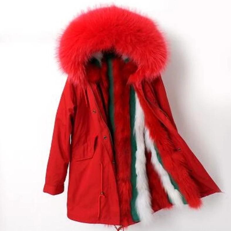 Women's Winter Casual Slim Long Warm Parka With Fox Fur
