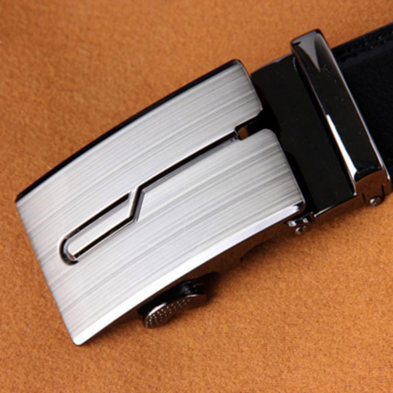 Men's Leather Belt With Automatic Buckle