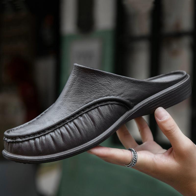 Men's Casual Leather Flip Flops