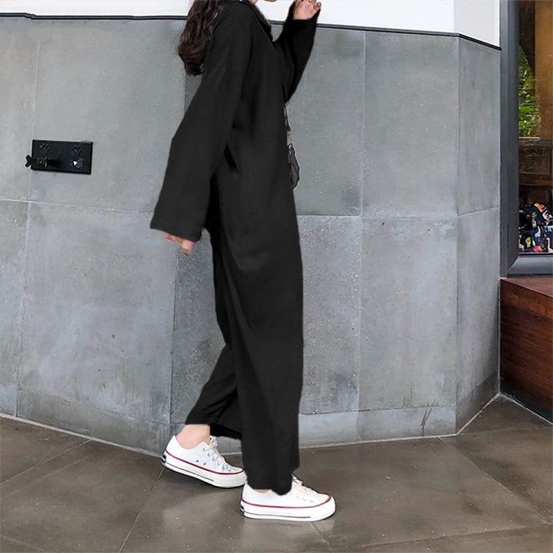 Women's Spring Casual Cotton Loose Jumpsuit With Buttons