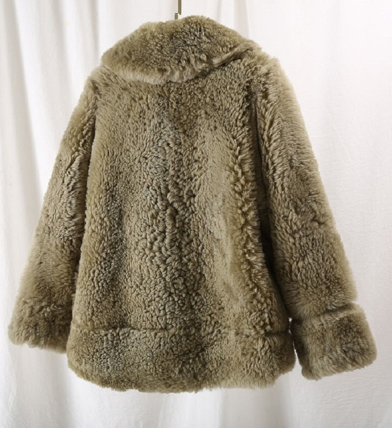 Women's Winter Casual Thick Short Coat With Wool