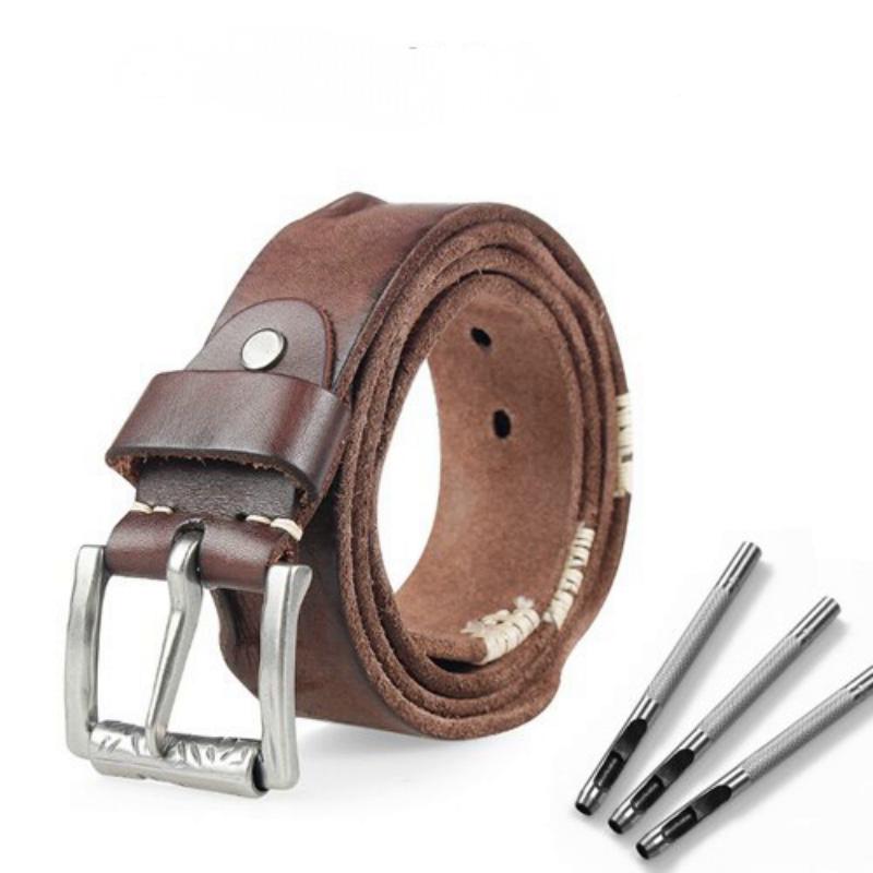 Men's Genuine Leather With Pin Buckle