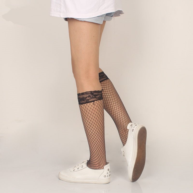 Women's Nylon Thin High Socks