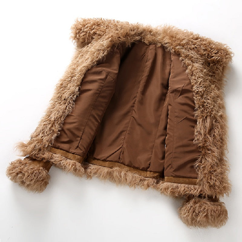 Women's Winter Casual Short Slim Wool Coat