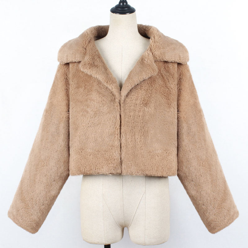 Women's Autumn/Winter Faux Fur Short Thick Coat