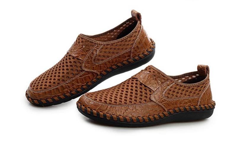 Men's Summer Casual Genuine Leather Breathable Shoes