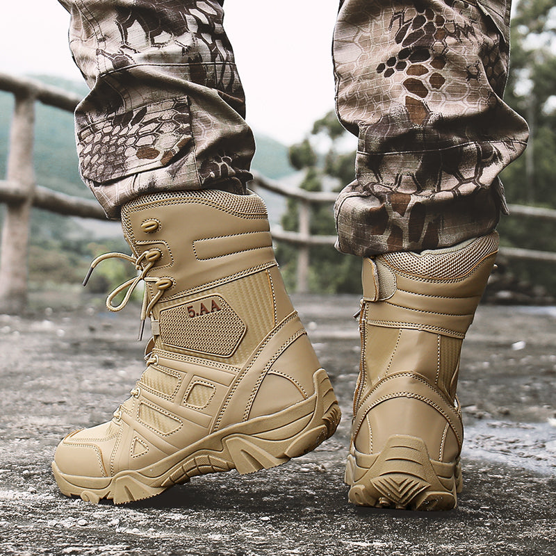 Men's Military Boots With Round Toe