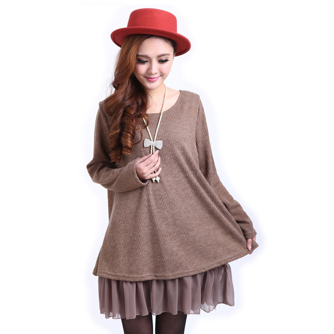 Women's Spring/Autumn Casual Long-Sleeved Ruffled Blouse