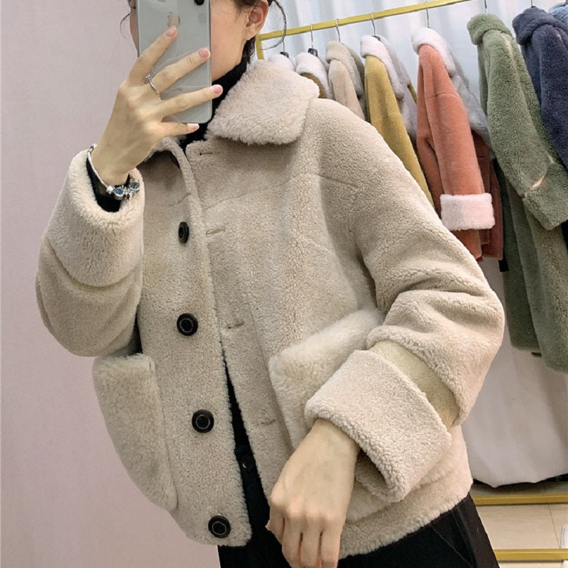 Women's Winter Thick Short Warm Wool Coat