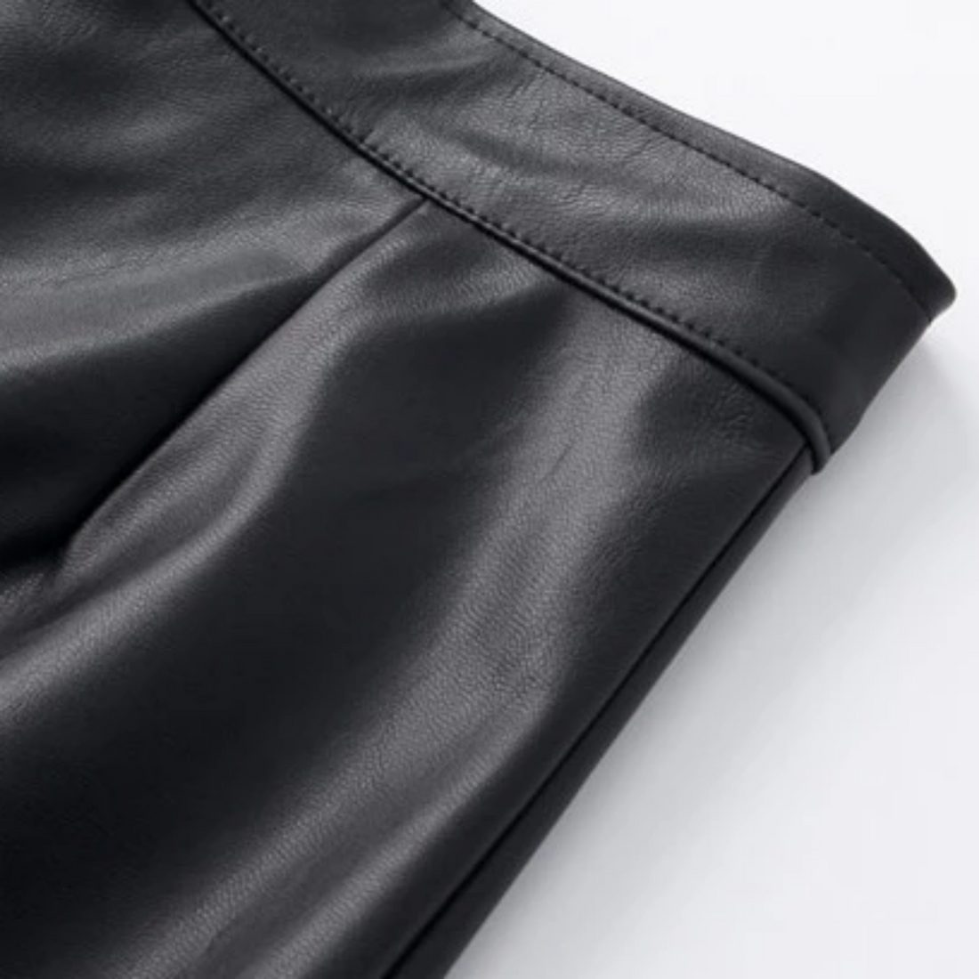 Women's Spring/Summer Casual High-Waist PU Leather Skirt