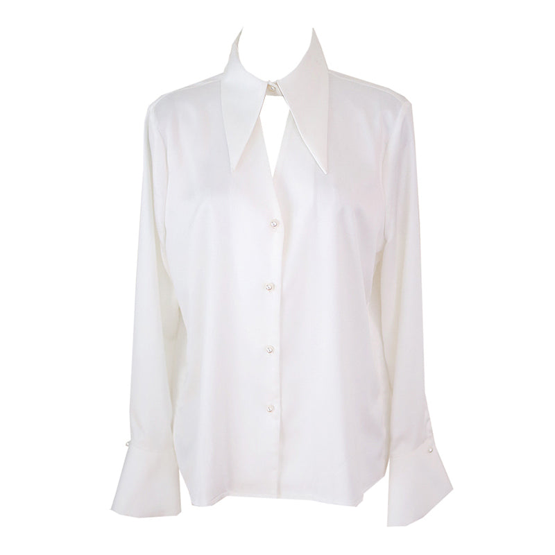 Women's Spring/Autumn Casual Polyester Long-Sleeved Shirt