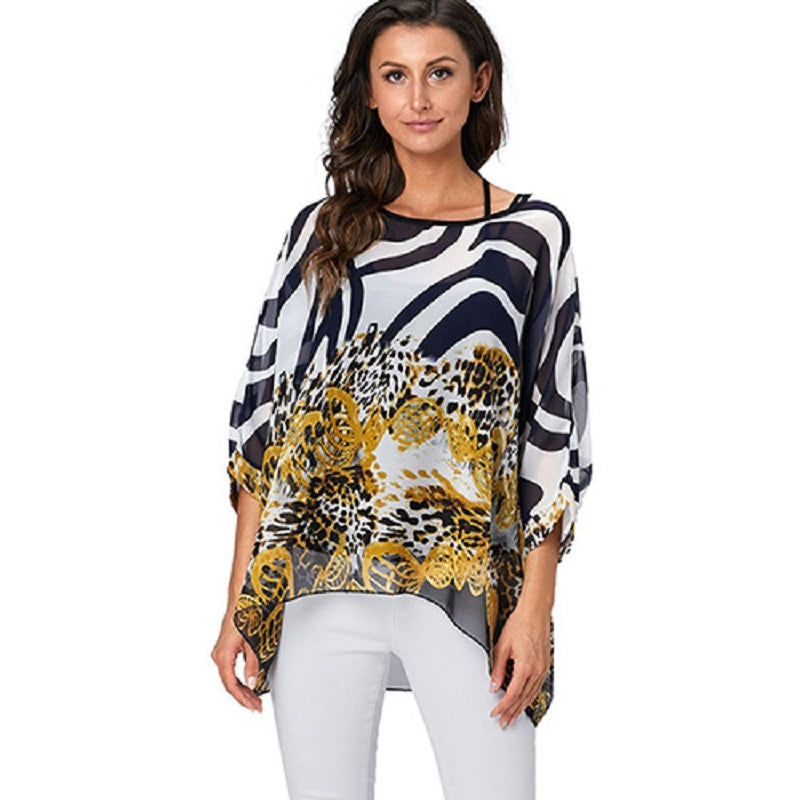 Women's Summer Casual Loose Blouse With Print | Plus Size