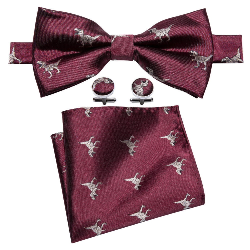 Men's 4 Pieces Set | Tie & Bow Tie & Cufflinks & Handkerchief