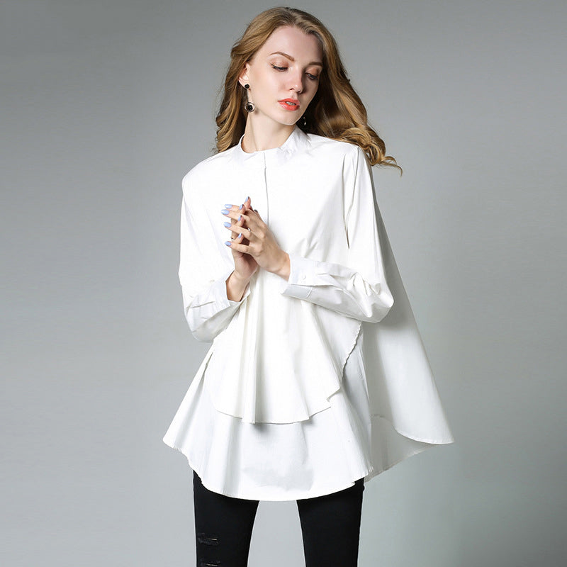 Women's Cotton Long-Sleeve Loose Shirt