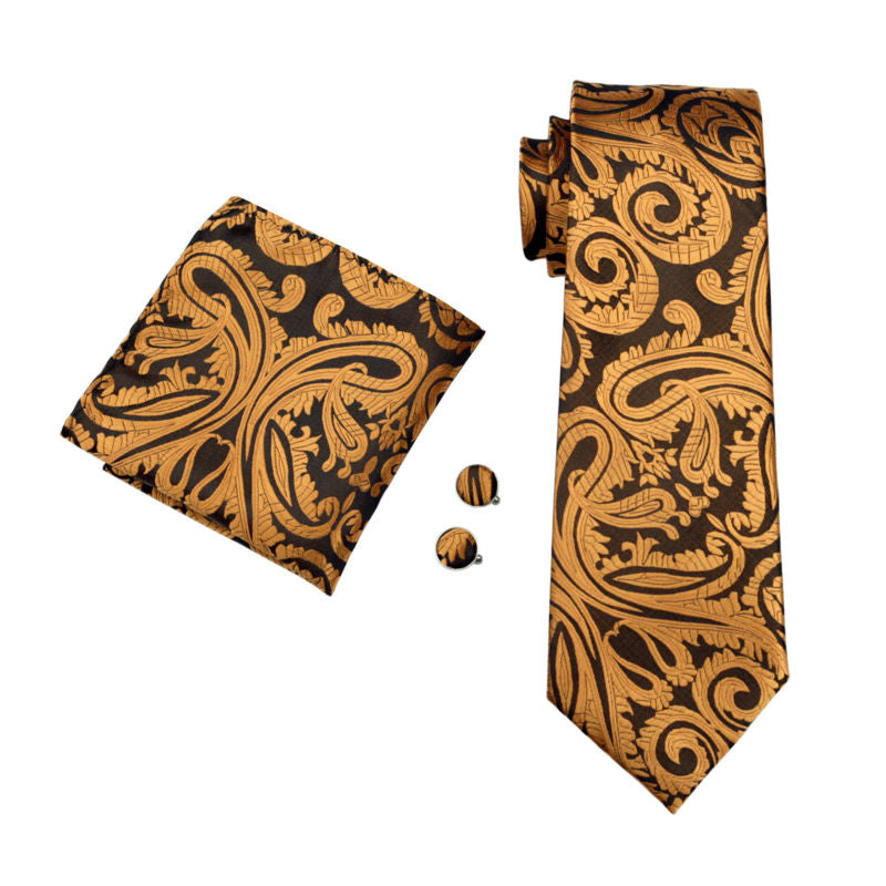 Men's Wedding Silk Tie | Set Of Tie & Handkerchief