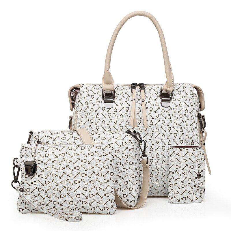 Women's Soft Leather Handbag | 4 Pieces Set