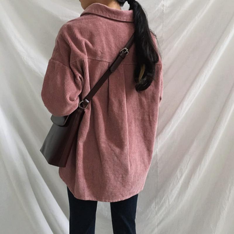 Women's Winter/Autumn Long Sleeved Thick Shirt | Plus Size