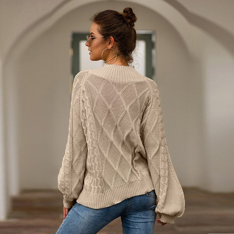 Women's Autumn/Winter Knitted Long Sleeve Loose Sweater