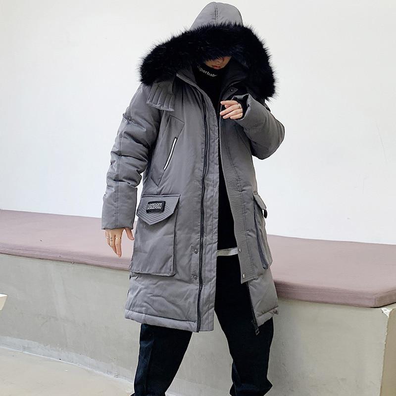 Men's Winter Casual Long Parka With Fur Collar