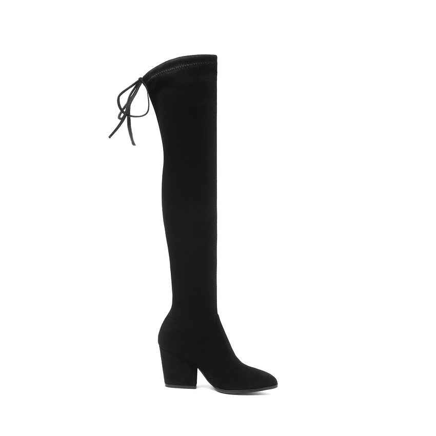 Women's Autumn/Winter Lace-Up High Boots High Heels