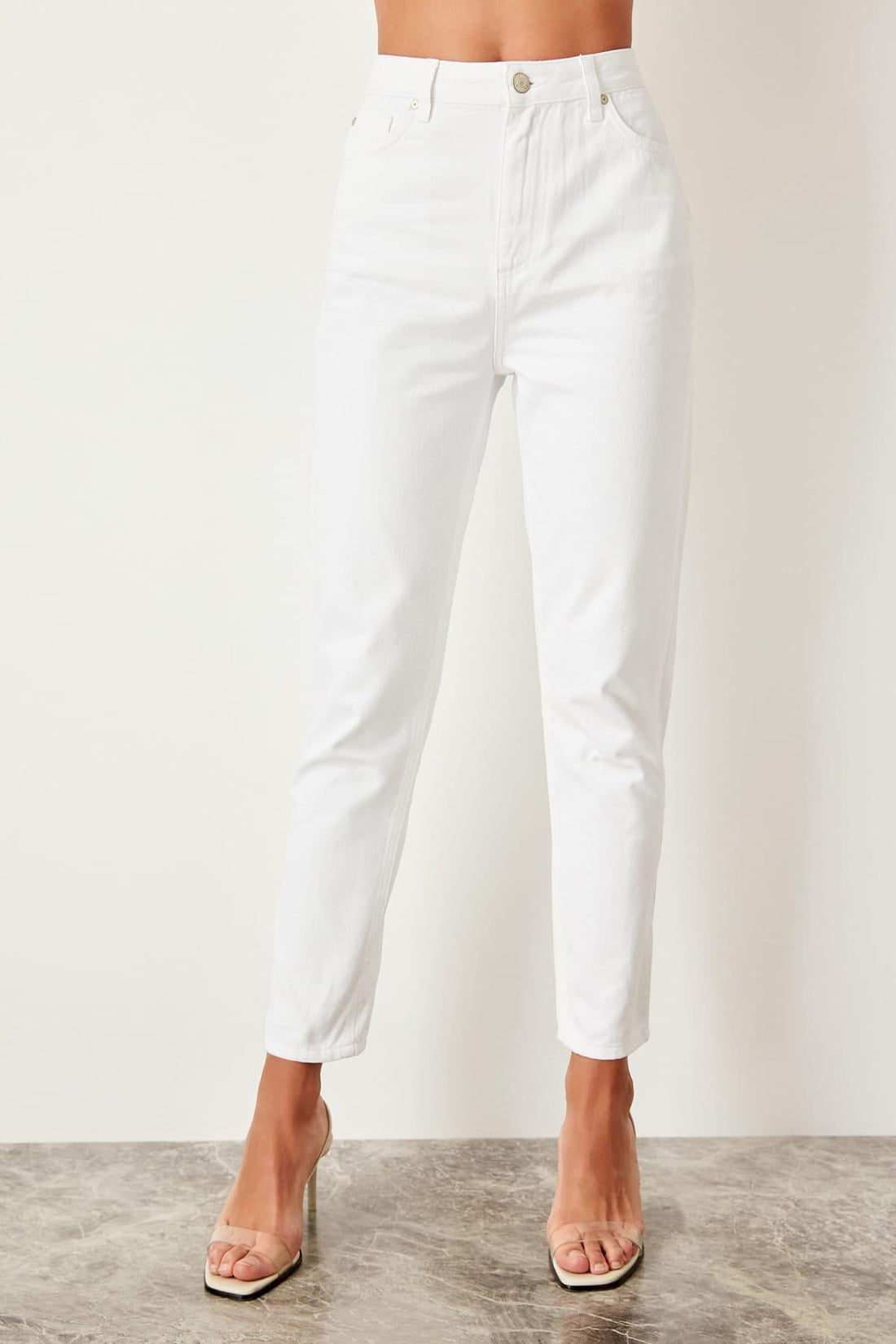 Women's Casual Cotton High-Waist Jeans