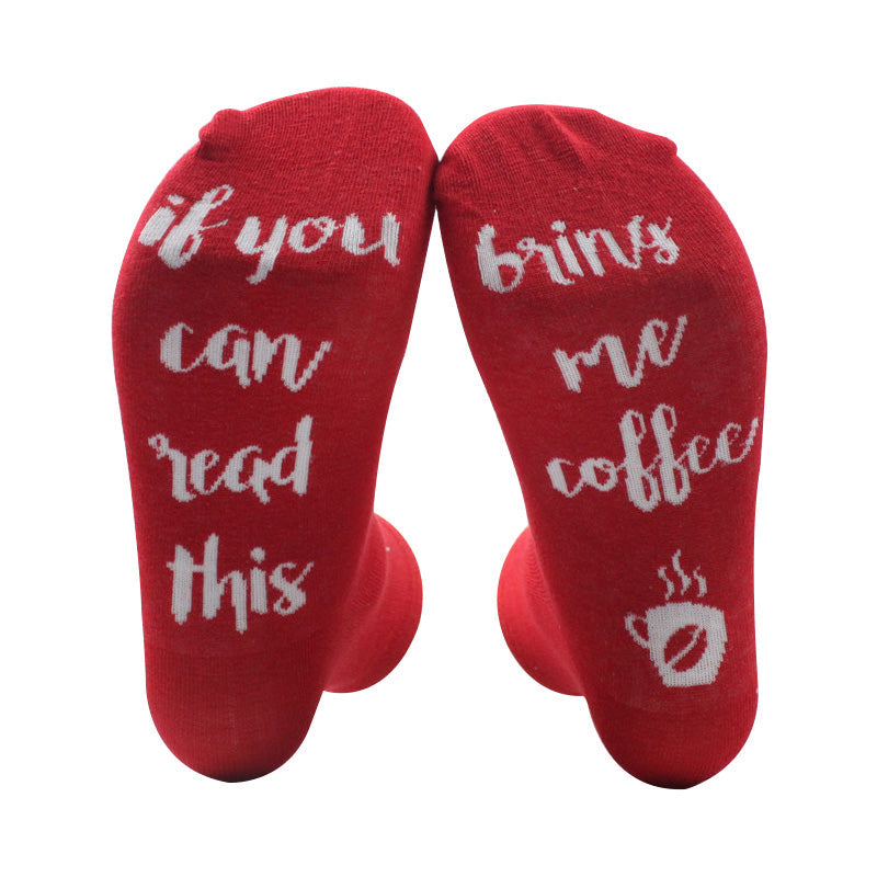 Women's/Men's Casual Cotton Socks With Letter Print