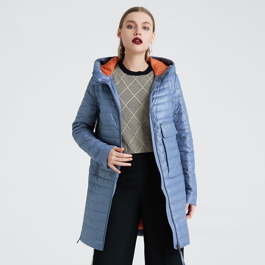 Women's Spring/Autumn Polyester Windproof Coat With Pockets