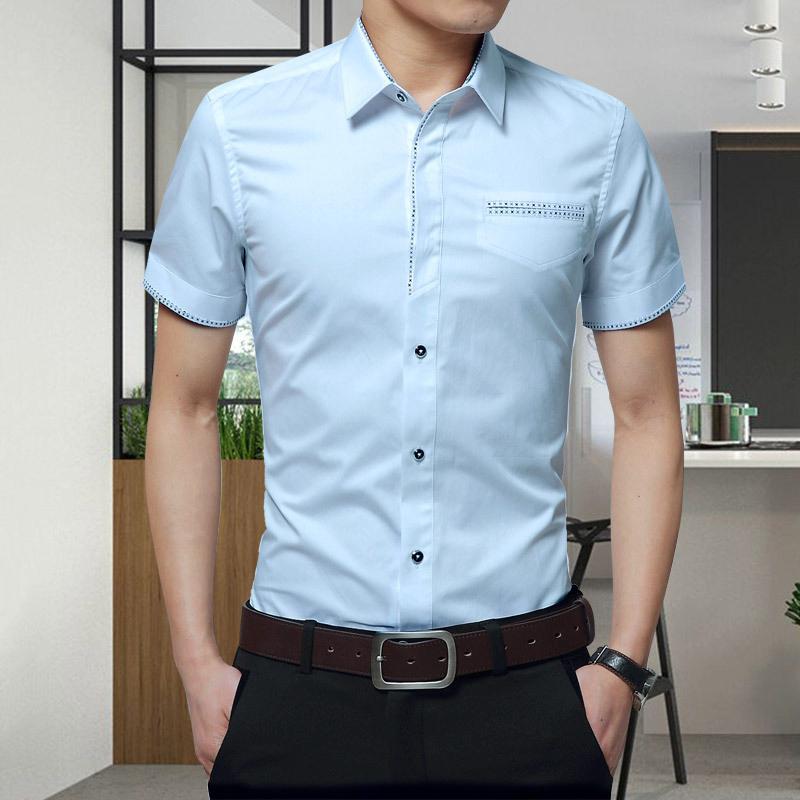 Men's Summer Cotton Short Sleeved Shirt
