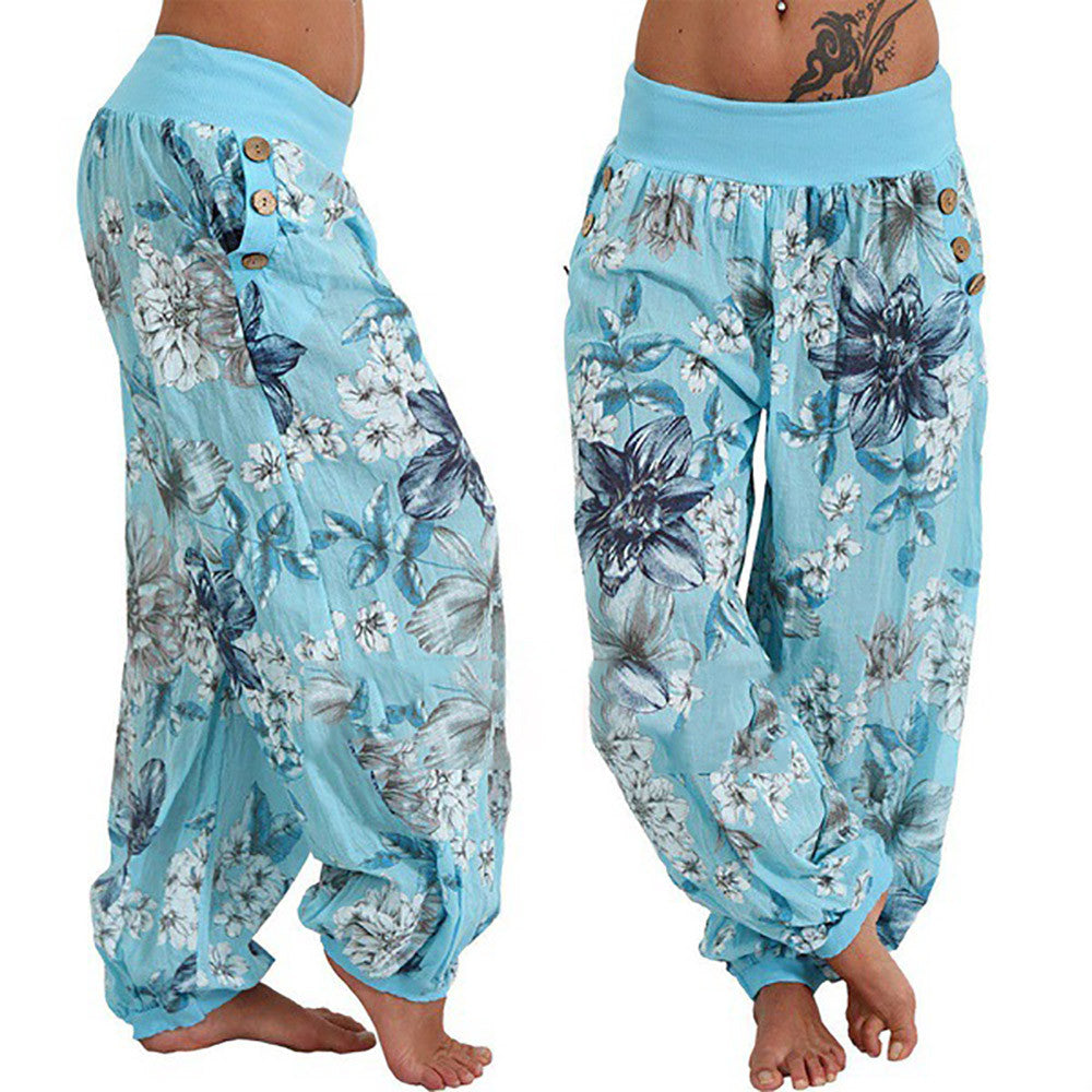 Women's Casual Harem Pants With Print